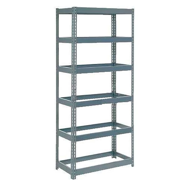 Extra Heavy Duty Shelving 36W x 12D x 96H With 6 Shelves, No Deck, Gray